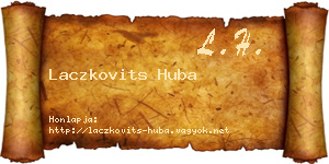 Laczkovits Huba névjegykártya